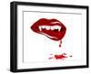 Vampire Mouth-sarininka-Framed Art Print