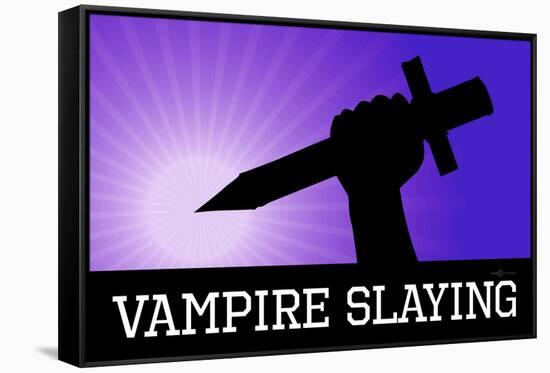 Vampire Slaying Purple Poster Print-null-Framed Stretched Canvas