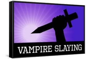 Vampire Slaying Purple Poster Print-null-Framed Stretched Canvas