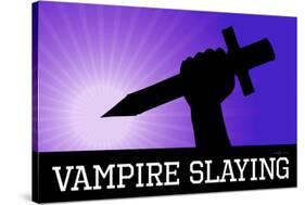 Vampire Slaying Purple Poster Print-null-Stretched Canvas