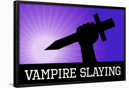 Vampire Slaying Purple Poster Print-null-Framed Poster