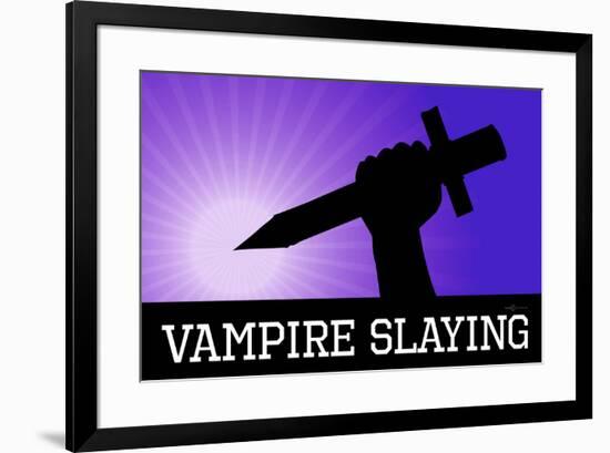 Vampire Slaying Purple Poster Print-null-Framed Poster