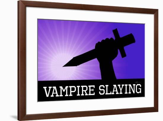 Vampire Slaying Purple Poster Print-null-Framed Poster
