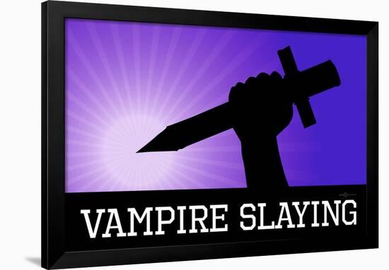 Vampire Slaying Purple Poster Print-null-Framed Poster