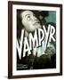 Vampyr, German poster art, Sybille Schmitz, Maurice Schutz, 1932-null-Framed Art Print