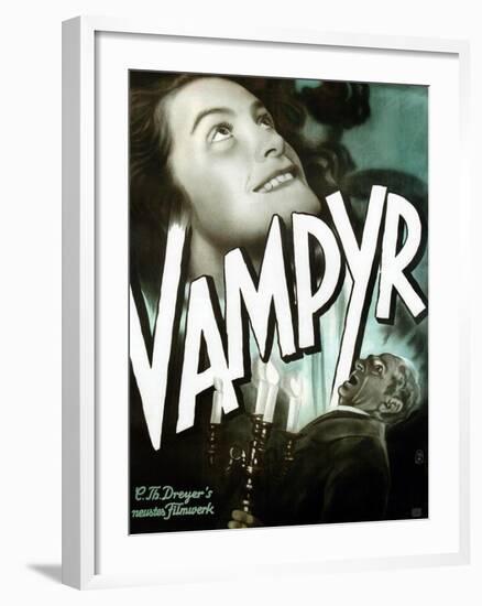 Vampyr, German poster art, Sybille Schmitz, Maurice Schutz, 1932-null-Framed Art Print