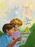 Boy and Girl Reading-Van Der Syde-Mounted Giclee Print