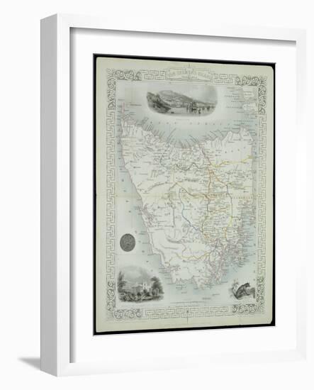 Van Diemen's Island or Tasmania-John Rapkin-Framed Giclee Print