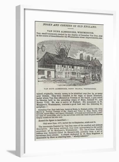 Van Dun's Almshouses, Petty France, Westminster-null-Framed Giclee Print