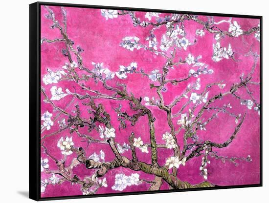 Van Gogh Almond Branches Pink Art Print Poster-null-Framed Stretched Canvas