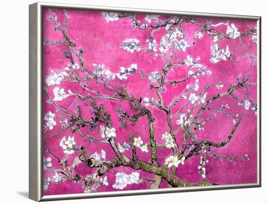 Van Gogh Almond Branches Pink Art Print Poster-null-Framed Poster