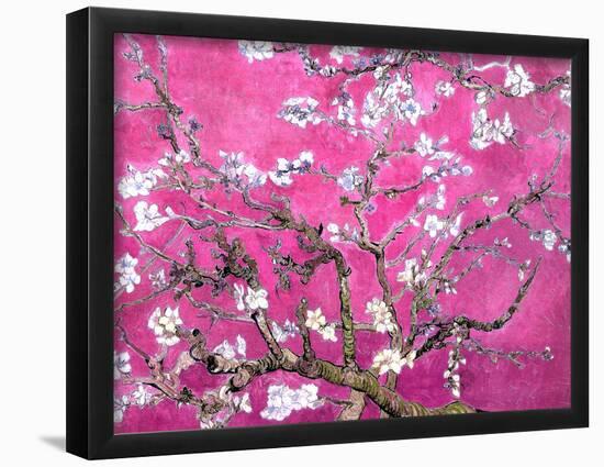 Van Gogh Almond Branches Pink Art Print Poster-null-Framed Poster