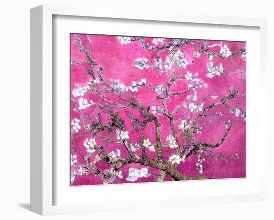 Van Gogh Almond Branches Pink Art Print Poster-null-Framed Art Print