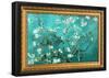 Van Gogh Almond Branches Poster with Gilded Faux Frame Border-null-Framed Poster