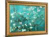 Van Gogh Almond Branches Poster with Gilded Faux Frame Border-null-Mounted Poster