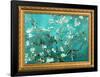 Van Gogh Almond Branches Poster with Gilded Faux Frame Border-null-Framed Poster