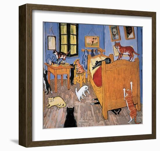 Van Gogh Arles Cat-Chameleon Design, Inc.-Framed Art Print