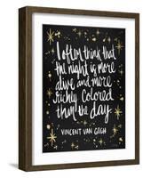 Van Gogh Black-Cat Coquillette-Framed Art Print