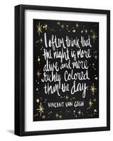 Van Gogh Black-Cat Coquillette-Framed Art Print