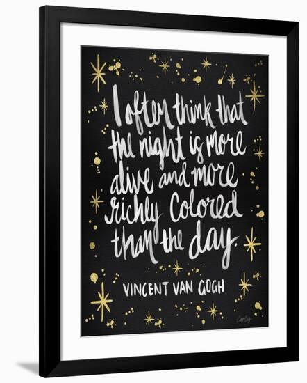 Van Gogh Black-Cat Coquillette-Framed Art Print