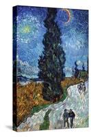 Van Gogh - Country Road in Provence by Night-Vincent van Gogh-Stretched Canvas