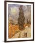 Van Gogh: Cypresses, 1889-Vincent van Gogh-Framed Giclee Print