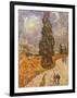 Van Gogh: Cypresses, 1889-Vincent van Gogh-Framed Giclee Print