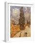 Van Gogh: Cypresses, 1889-Vincent van Gogh-Framed Giclee Print