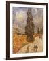 Van Gogh: Cypresses, 1889-Vincent van Gogh-Framed Giclee Print