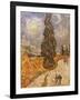 Van Gogh: Cypresses, 1889-Vincent van Gogh-Framed Giclee Print