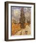 Van Gogh: Cypresses, 1889-Vincent van Gogh-Framed Premium Giclee Print