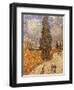 Van Gogh: Cypresses, 1889-Vincent van Gogh-Framed Premium Giclee Print