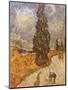 Van Gogh: Cypresses, 1889-Vincent van Gogh-Mounted Premium Giclee Print