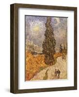 Van Gogh: Cypresses, 1889-Vincent van Gogh-Framed Giclee Print