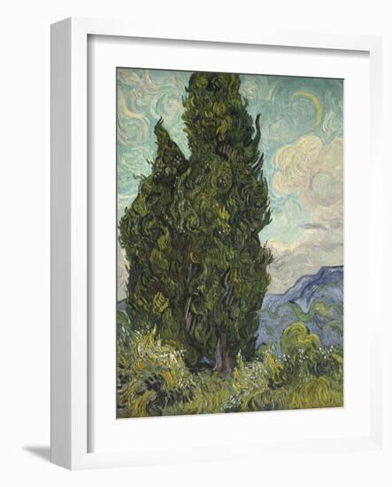 Van Gogh, Cypresses-null-Framed Giclee Print