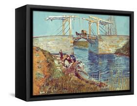 Van Gogh: Drawbridge, 1888-Vincent van Gogh-Framed Stretched Canvas