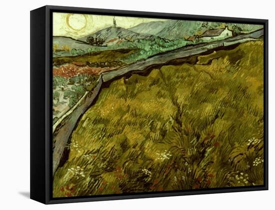 Van Gogh: Field, 1890-Vincent van Gogh-Framed Stretched Canvas