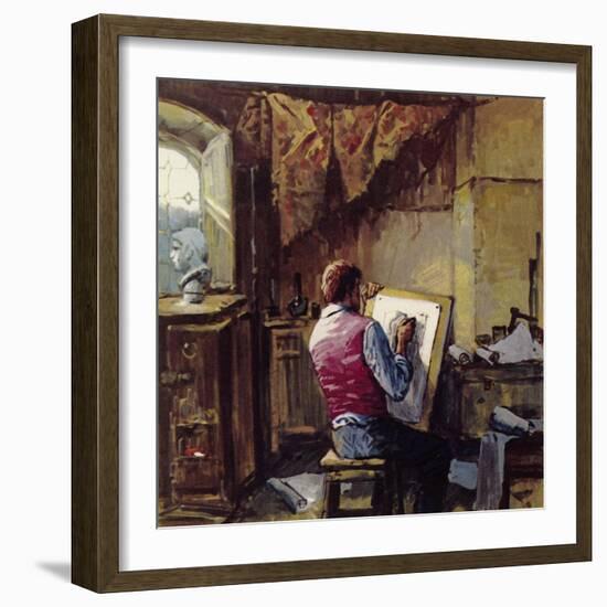 Van Gogh Left His Missionary Work at the Mines and Took Up Drawing in Brussels-null-Framed Giclee Print