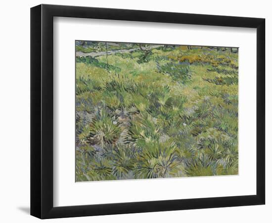 Van Gogh, Long Grass with Butterflies-null-Framed Premium Giclee Print