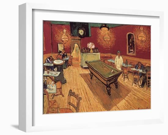 Van Gogh: Night Cafe, 1888-Vincent van Gogh-Framed Giclee Print