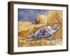 Van Gogh: Noon Nap, 1889-90-Vincent van Gogh-Framed Giclee Print