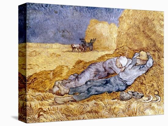 Van Gogh: Noon Nap, 1889-90-Vincent van Gogh-Stretched Canvas