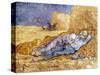 Van Gogh: Noon Nap, 1889-90-Vincent van Gogh-Stretched Canvas