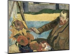 Van Gogh Painting Sunflowers-Paul Gauguin-Mounted Art Print