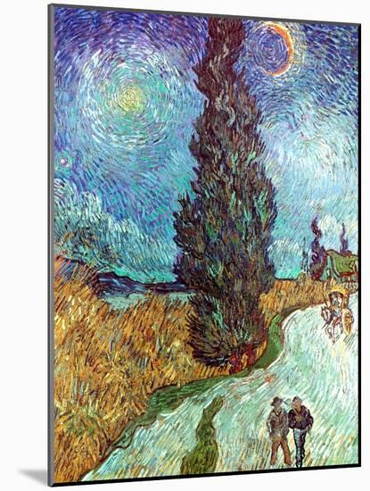 Van Gogh: Road, 1890-Vincent van Gogh-Mounted Giclee Print