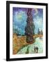 Van Gogh: Road, 1890-Vincent van Gogh-Framed Giclee Print