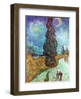 Van Gogh: Road, 1890-Vincent van Gogh-Framed Giclee Print