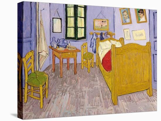 Van Gogh's Bedroom at Arles, 1889-Vincent van Gogh-Stretched Canvas