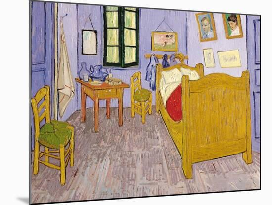 Van Gogh's Bedroom at Arles, 1889-Vincent van Gogh-Mounted Giclee Print