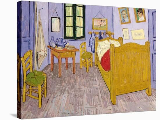 Van Gogh's Bedroom at Arles, 1889-Vincent van Gogh-Stretched Canvas